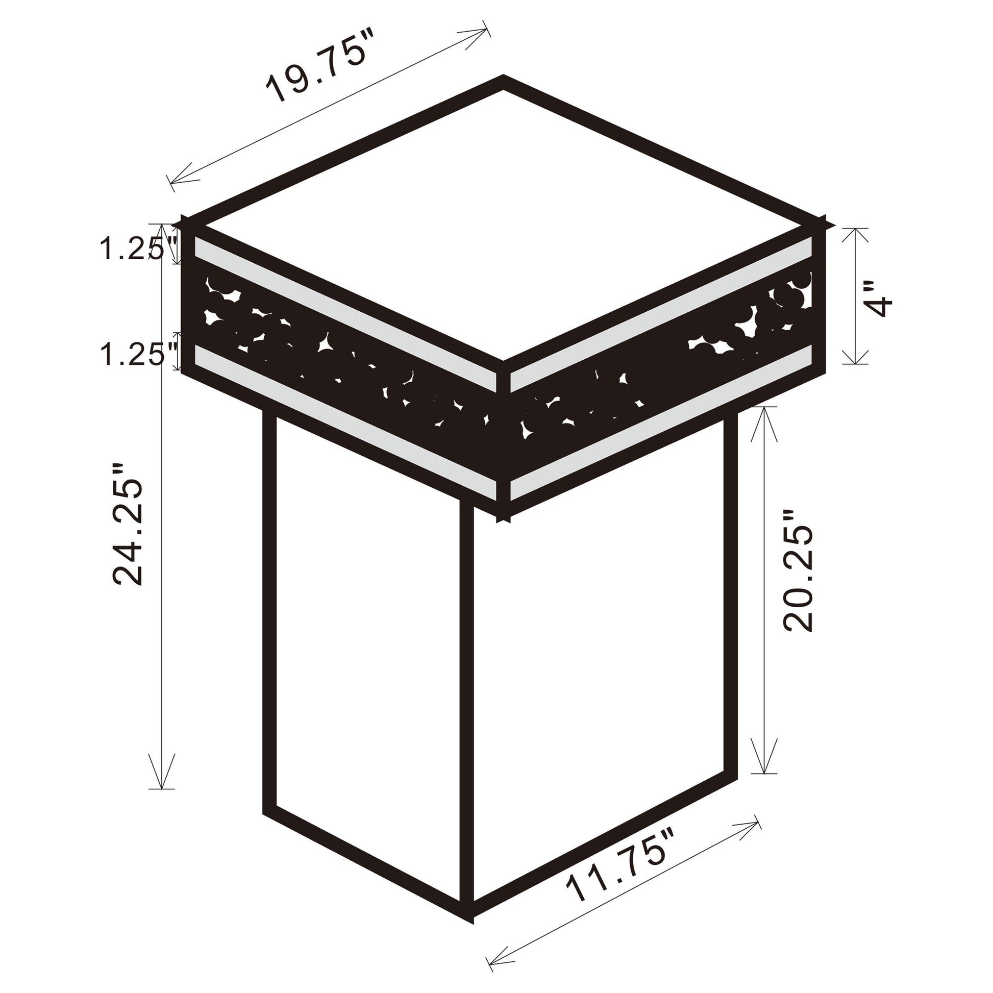 Cavelle - Side Table - Clear