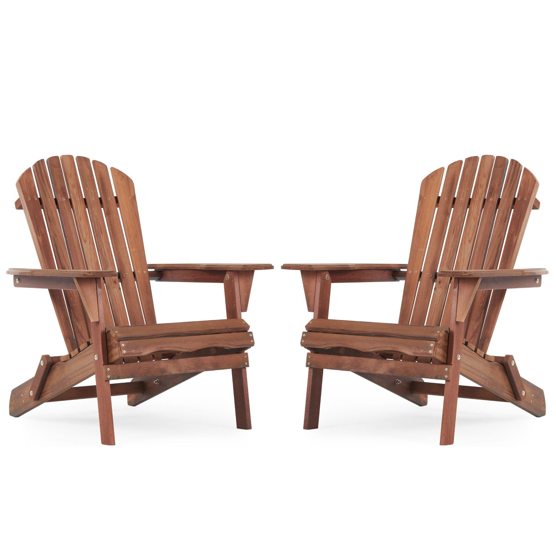 Lounge Patio Chair For Garden Outdoor Wooden Folding Adirondack Chair (Set of 2) Solid Cedar Wood Lounge Patio Chair For Garden