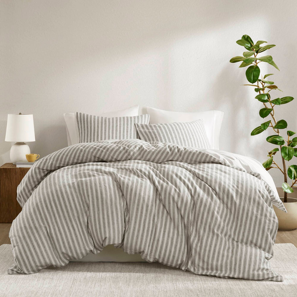 Etta - 3 Piece Queen Duvet Set - Gray