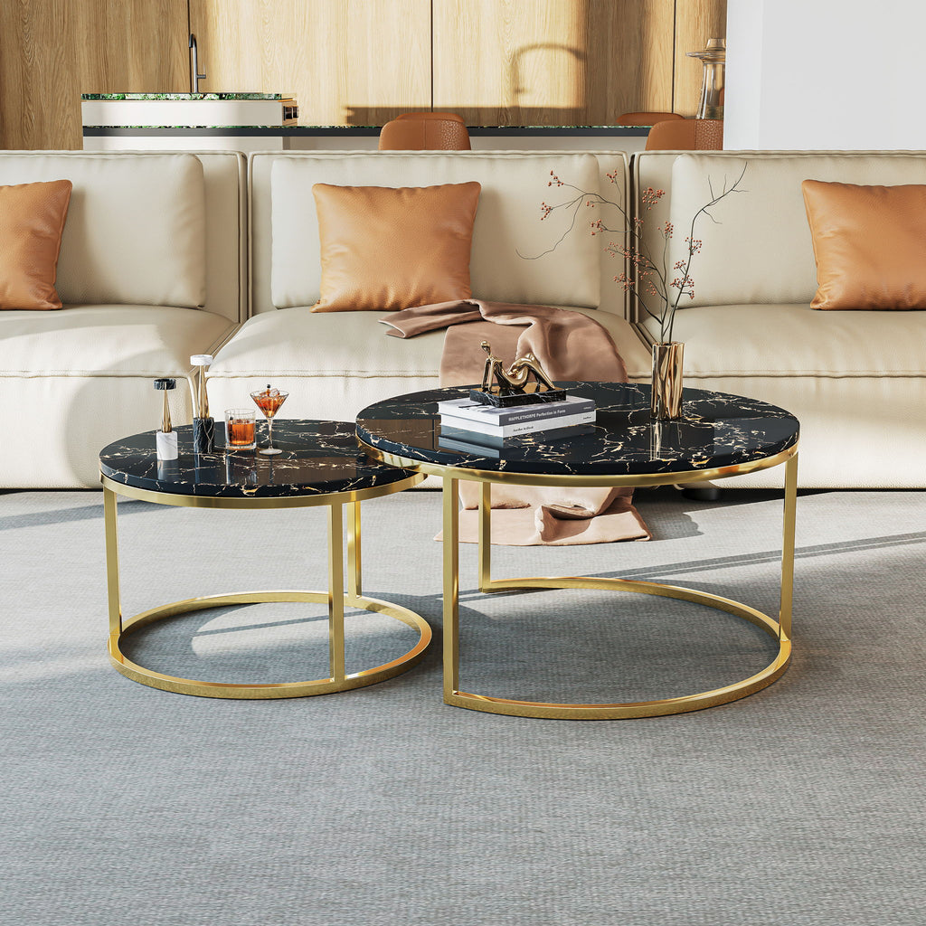 2 Piece Nesting Coffee Table Set For Living Room