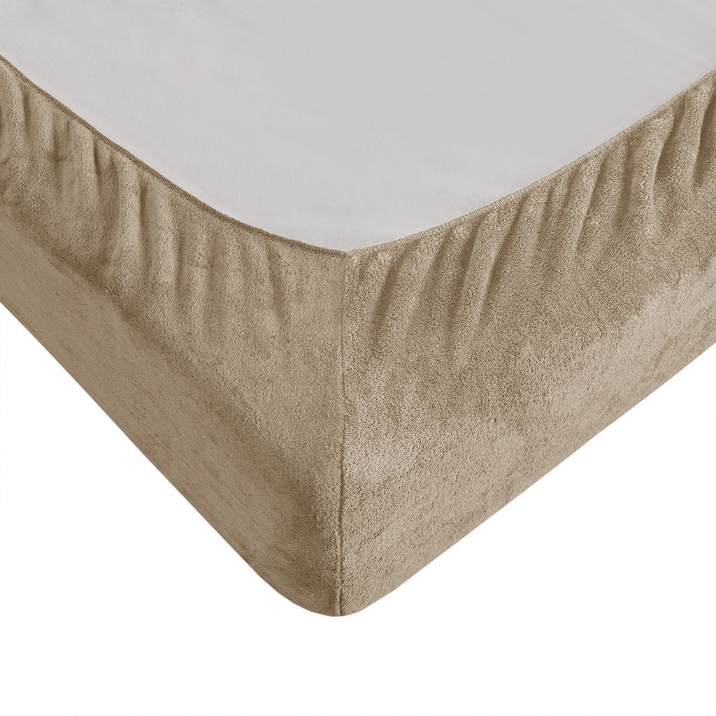 Soloft Plush - 4 Piece King Micro Plush Sheet Set - Taupe