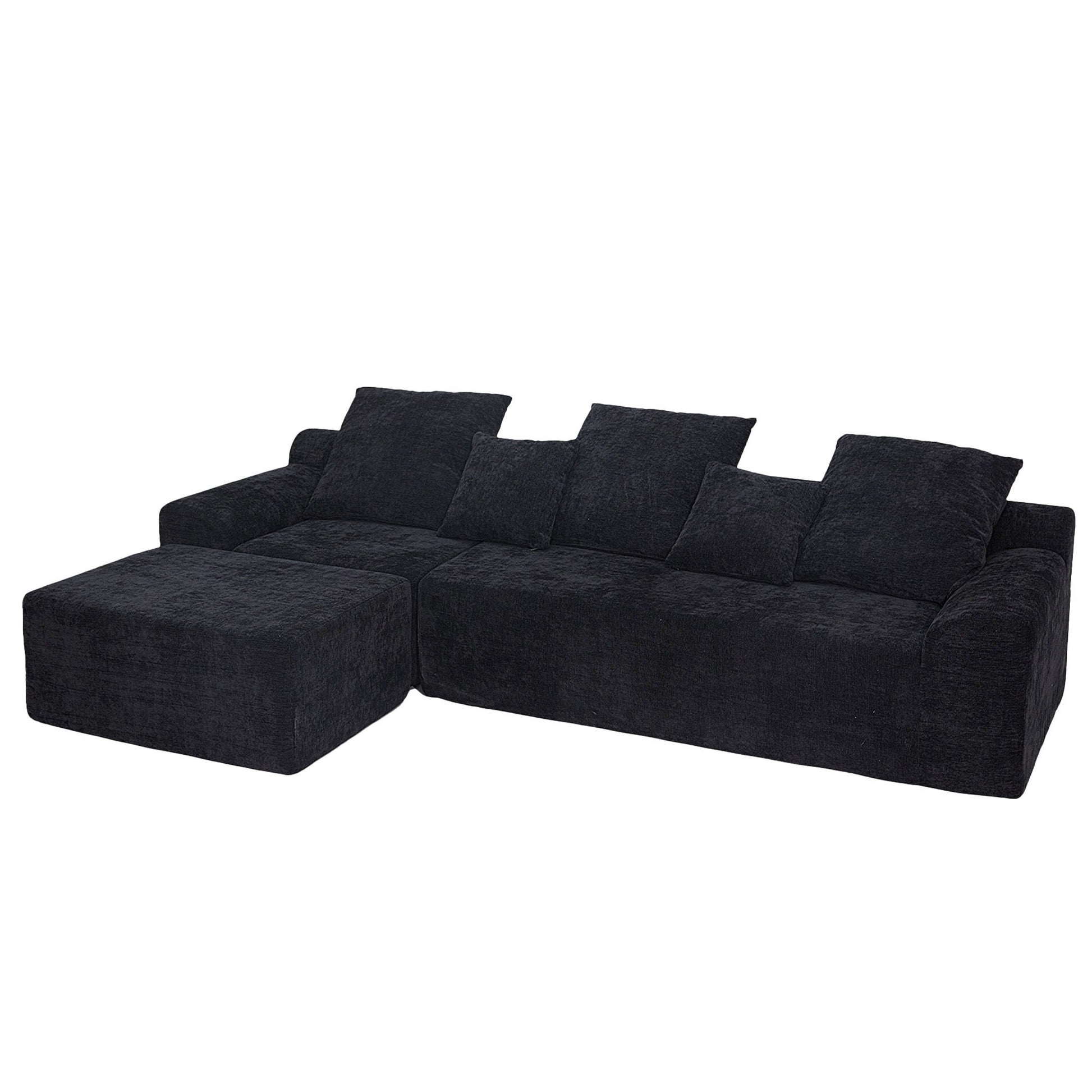 Modern L Shaped Sectional Sofa With Adjustable Configurations