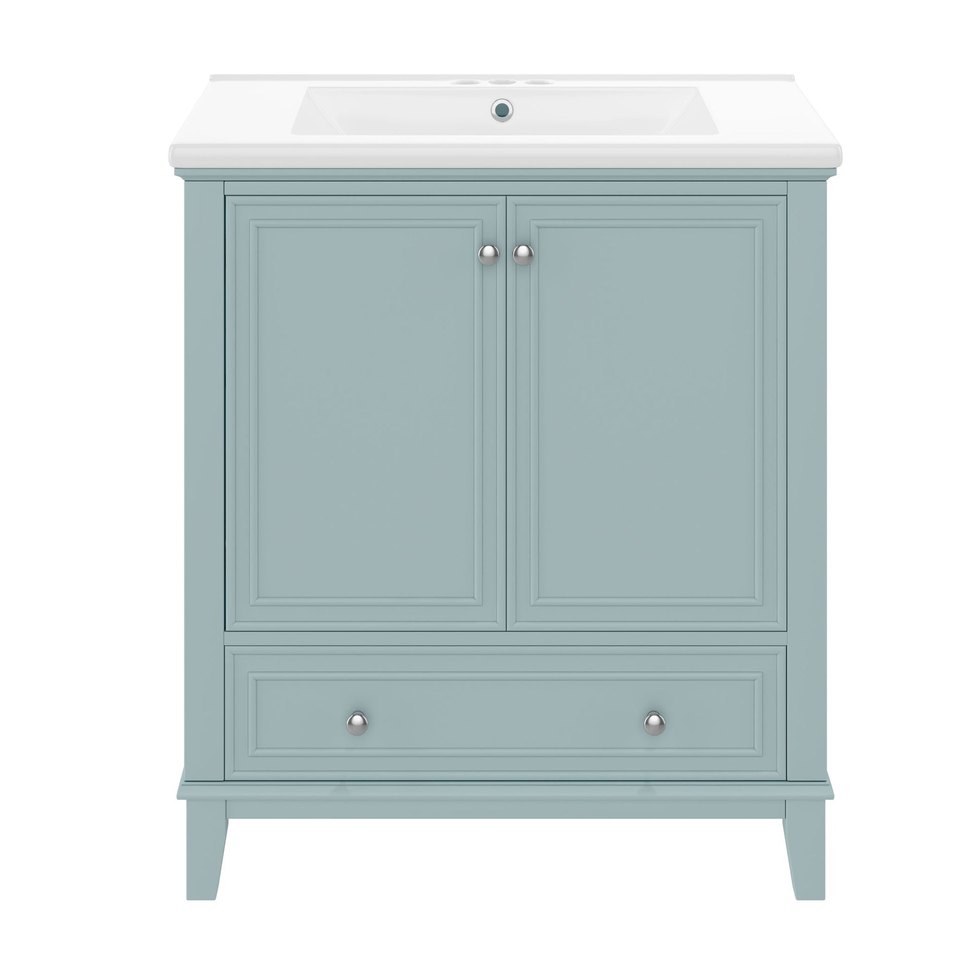 Modern Bathroom Vanity With Sink Combo, Doors And Drawer
