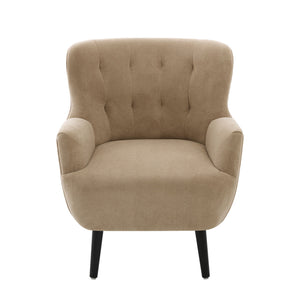 Armchair With Round Arm - Brown