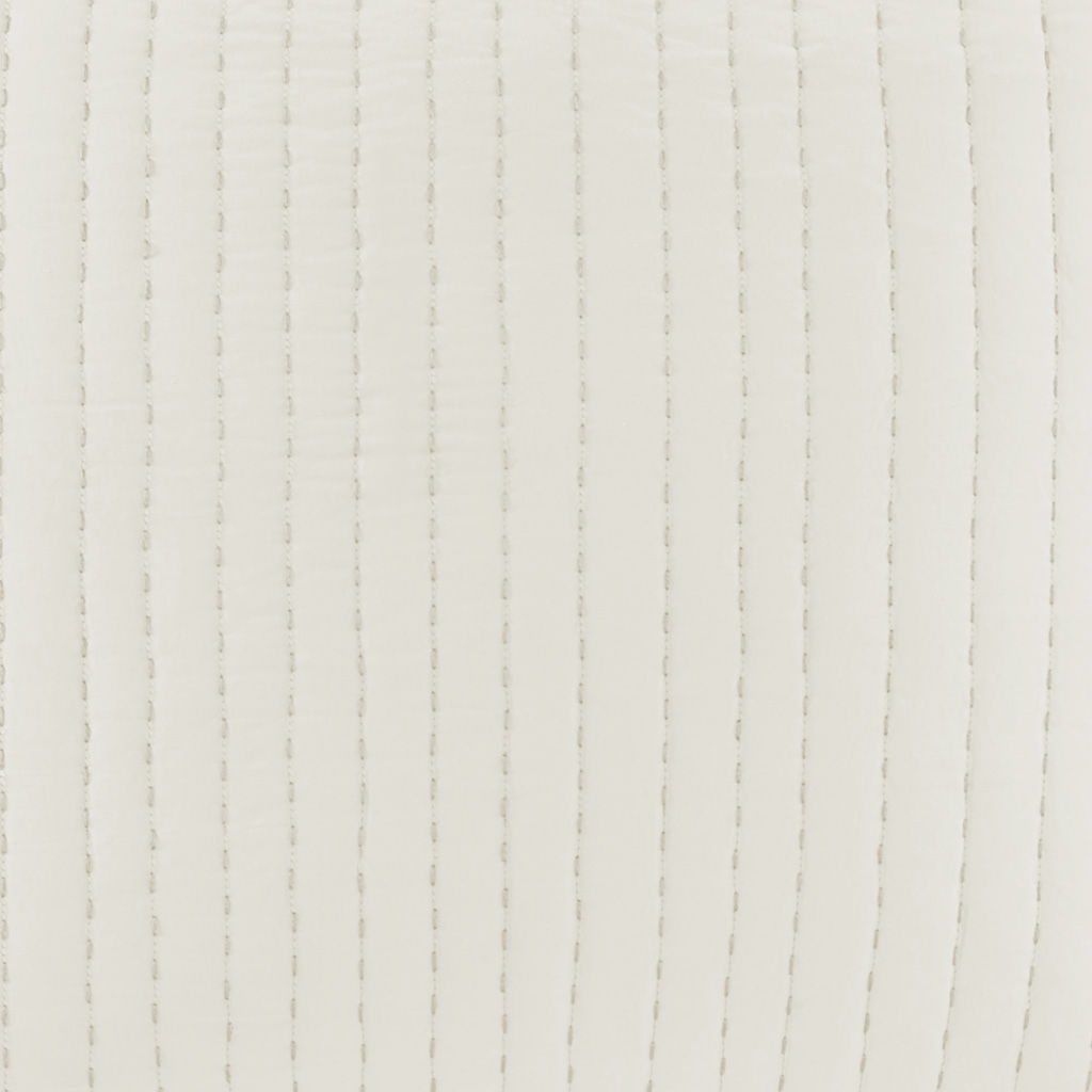 Camila - Quilted Euro Sham - White