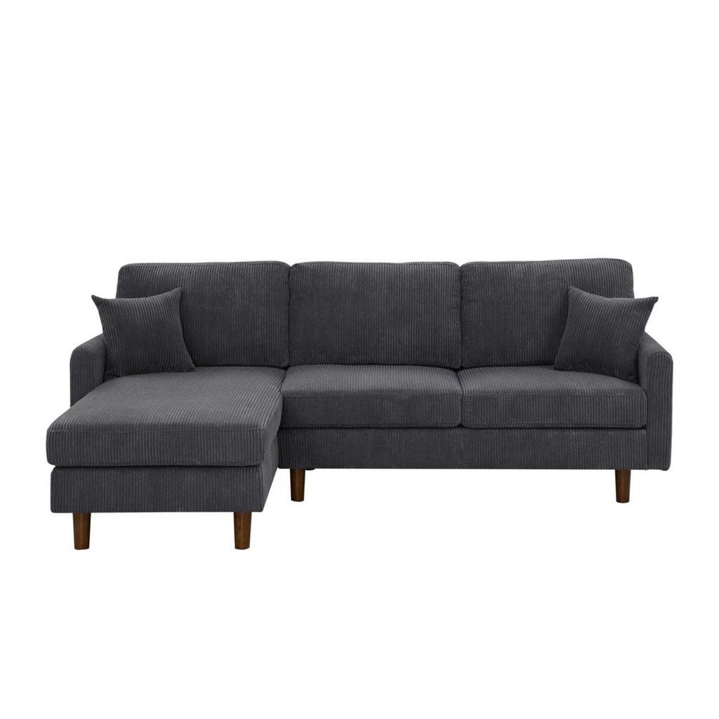 Upholstered Sectional With Toss Pillows