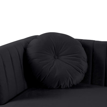 Chloe - Velvet Sectional Sofa Chaise With USB Charging Port