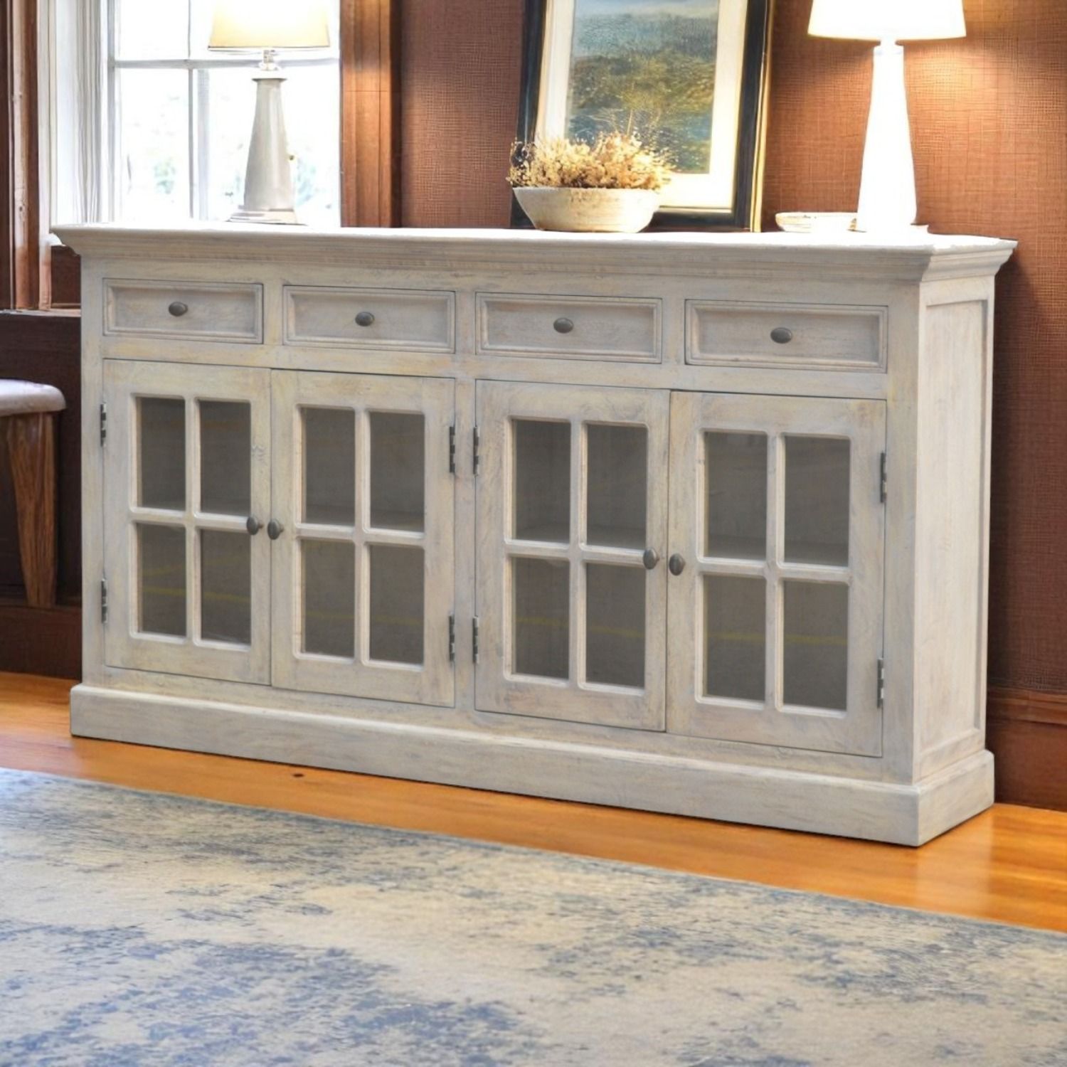 Glazed Sideboard - Gray