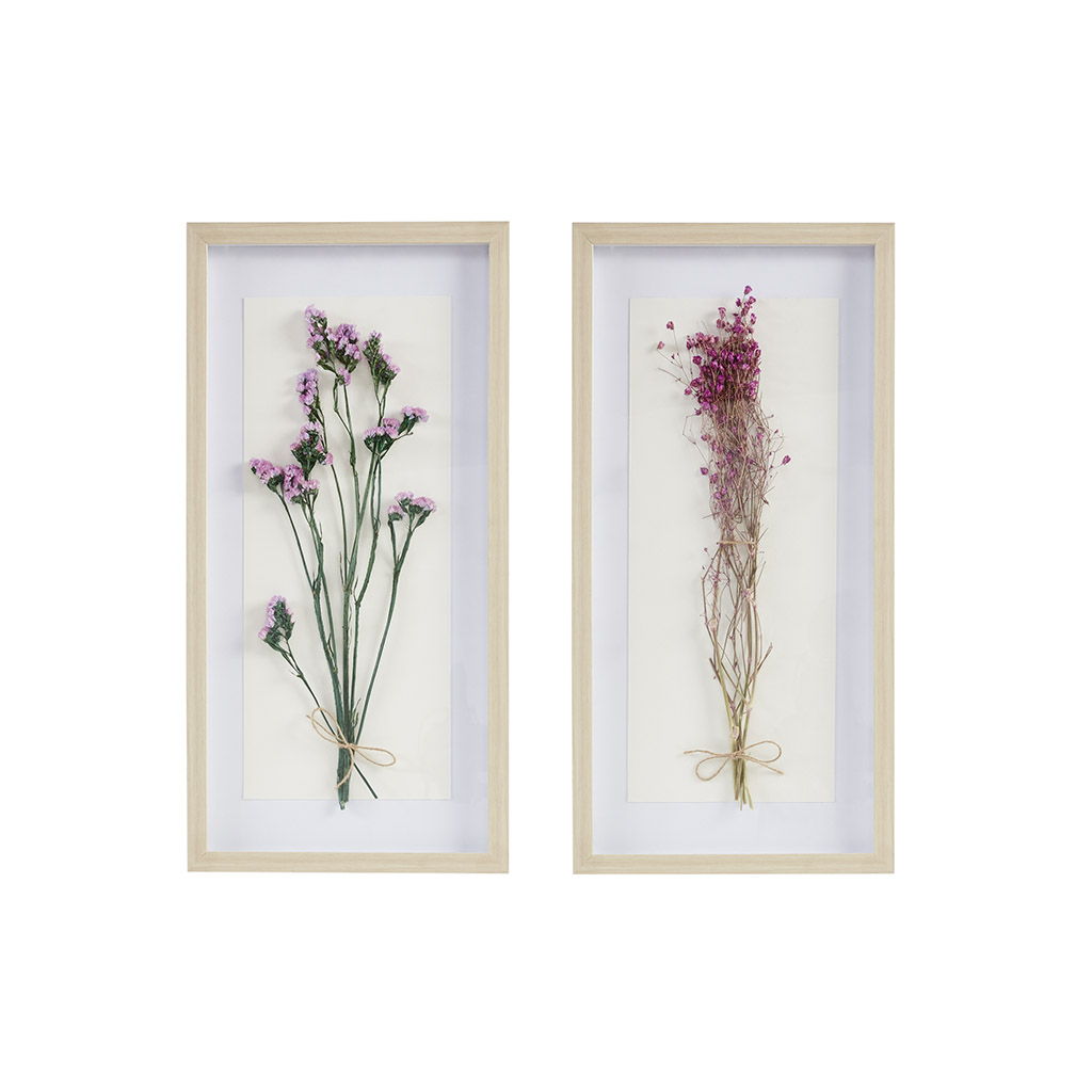 Avant Garden - Floral Natural Shadowbox (Set of 2) - Multi