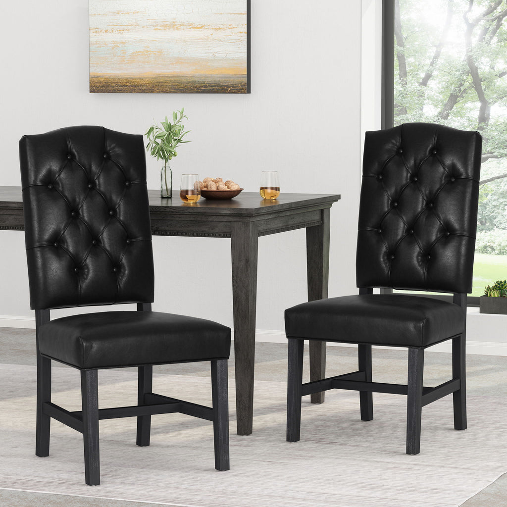 Elegant Dining Chair With Button Tufted Design