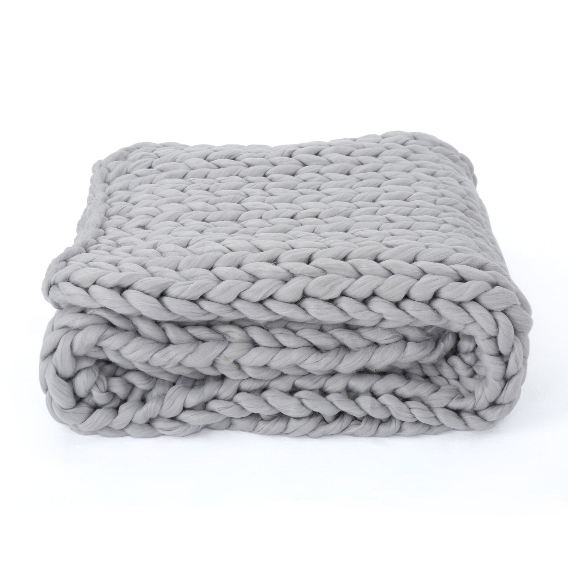 Cozy Knitted Acrylic Throw Blanket With Double Sided Design