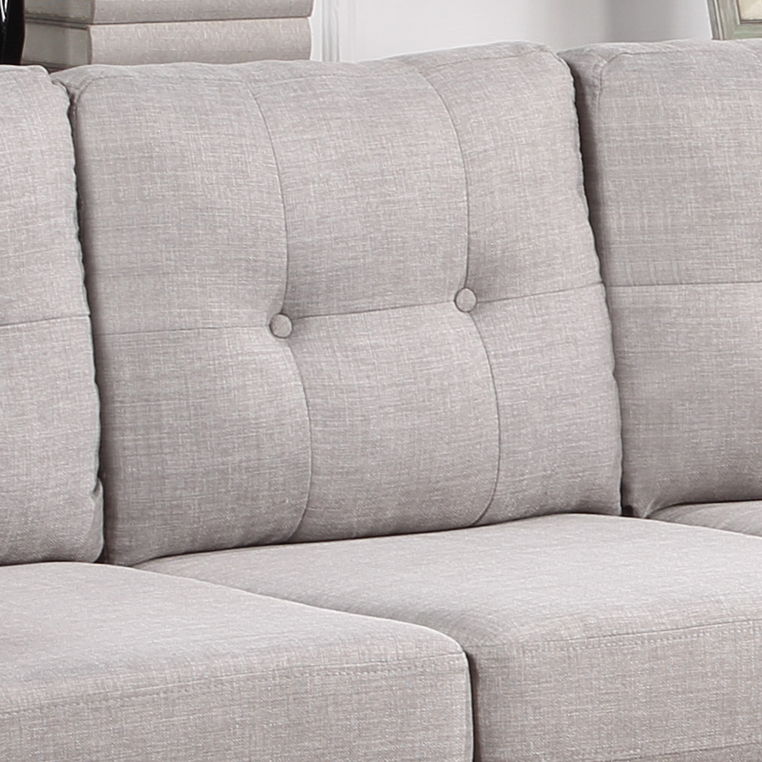 Dalia - Linen Modern Sectional Sofa With Right Facing Chaise