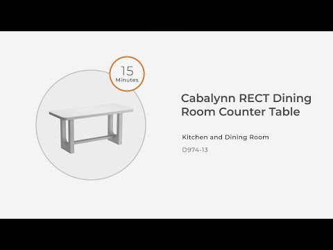 Cabalynn - Rectangular Dining Room Counter Table - Light Brown